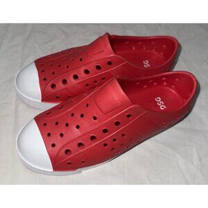 DSG EVA Water Shoes Youth Size 1 Red Slip On Beach Sandals Unisex Boys Girls